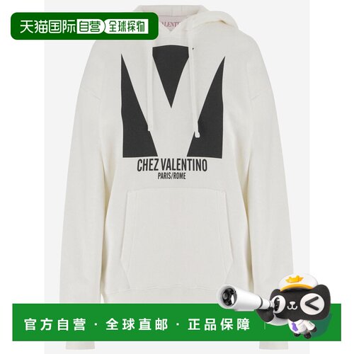 香港直邮VALENTINO 女士卫衣 6B3MF24I960A03 CO 白支付后1h可退