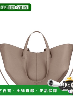 自营POLENE Cyme女士小牛皮手提包单肩包褐色