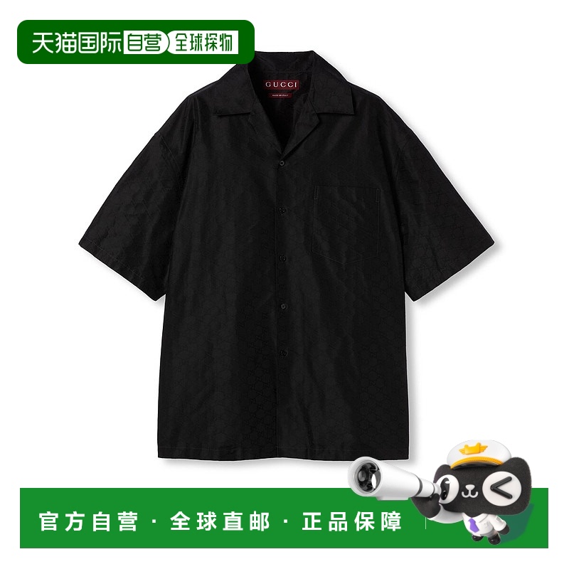 欧洲直邮GUCCI 古驰 25春夏 819356 Z7AM2 1000 男士 短袖衬衫 棉