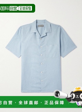 香港直邮Canali 康钠丽 男士 亚麻棉混纺衬衫 GL03647CSM305R401