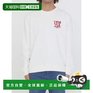 1h可退 香港直邮AUTRY 男士 印花棉质运动衫 SWIM2321 white白色