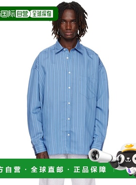 1h可退 香港直邮Acne Studios 艾克妮 男士 蓝色纽扣衬衫 BB0652