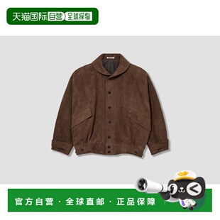 1h可退 香港直邮AURALEE 女士 A26SB01SG 丝滑粒纹绒面革深褐色套