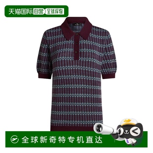 条纹羊毛混纺Polo衫 1h可退 女士 香港直邮Etro red红色 艾特罗
