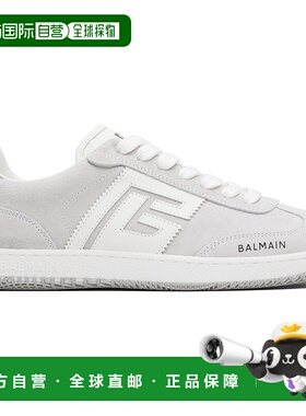 香港直邮Balmain 巴尔曼 男士 灰色 Swan Suede & Smooth Leather