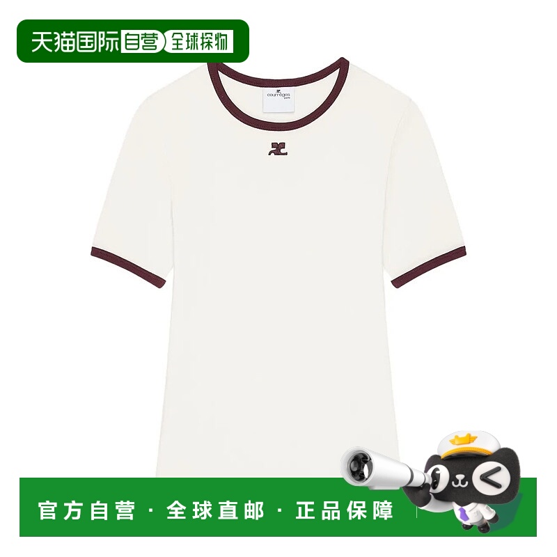 1h可退 欧洲直邮courreges 女士 上装T恤短袖