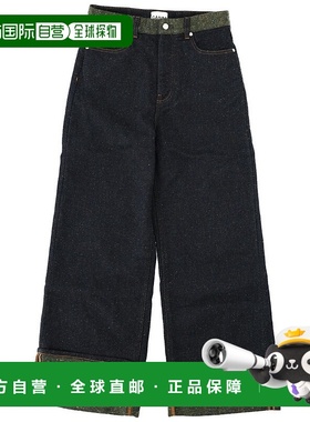 1h可退 香港直邮GANNI 甘尼 女士 翻邊細節牛仔褲 J1907 blue蓝色