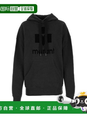 1h可退 香港直邮ISABEL MARANT 女士 MANSEL 黑色棉混纺卫衣 SW00