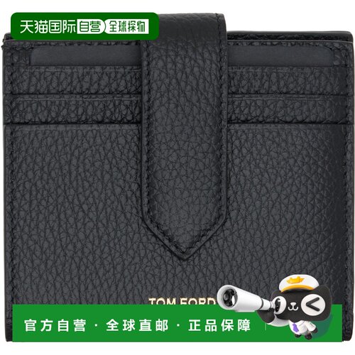 香港直邮Tom Ford 汤姆 福特 男士 黑色 Soft Grain Leather 钱包