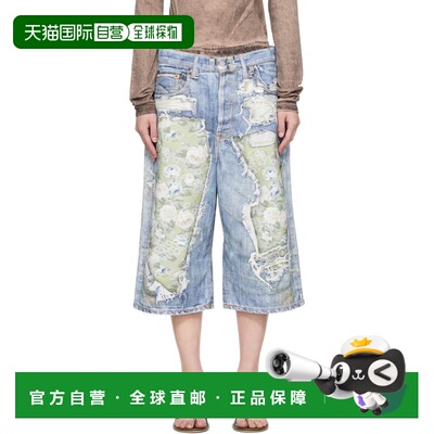 香港直邮Acne Studios 艾克妮 女士 蓝色 Trompe-l’Oeil 牛仔短