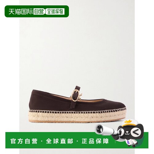 香港直邮Gianvito Rossi 吉安维托 罗西 女士 Elda 绒面革麻底玛