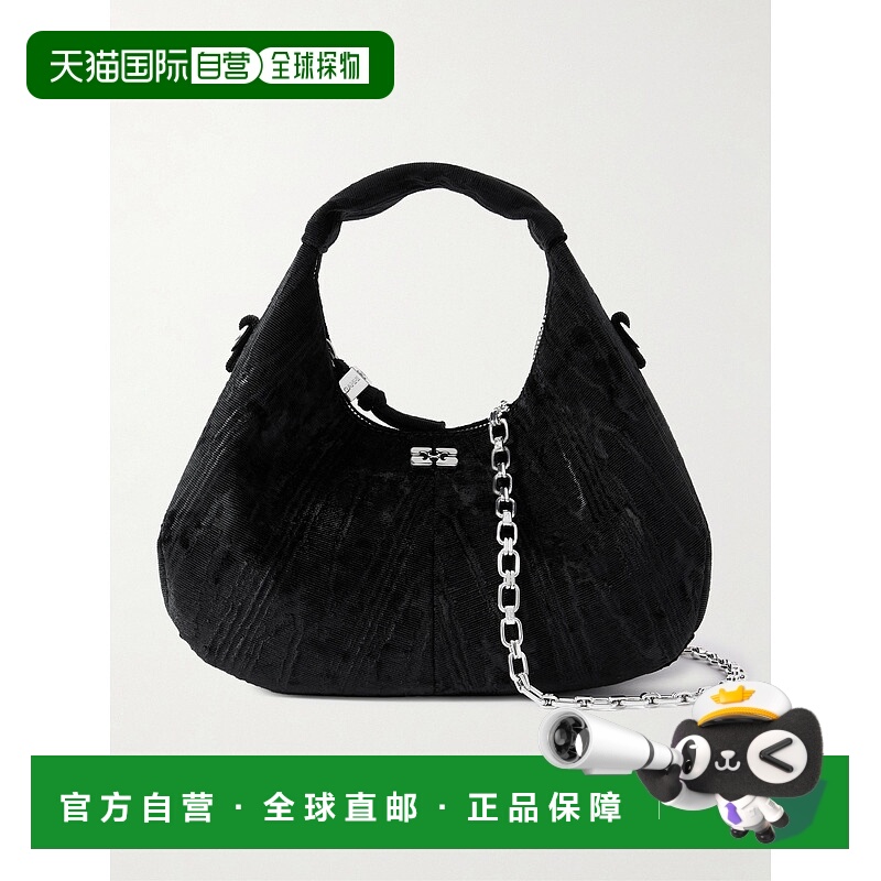 香港直邮GANNI 甘尼 女士 velvet-moire 迷你肩包 B2070031099