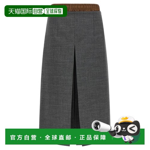 1h可退 欧洲直邮PRADA 女士半身裙 P10A8SOOO6011F0480 AW2026 灰