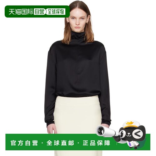 1h可退 香港直邮toteme 女士 黑色 Slouch-Neck 上装 254WRT0648F
