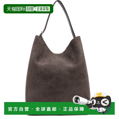 1h可退 香港直邮toteme 女士 TOTEME 灰色 Belted Suede 托特包 2