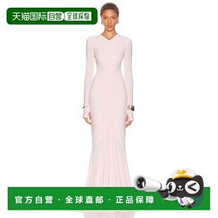 卡玛丽 诺玛 女士 Front V领抽褶鱼尾 香港直邮NORMA 长袖 KAMALI