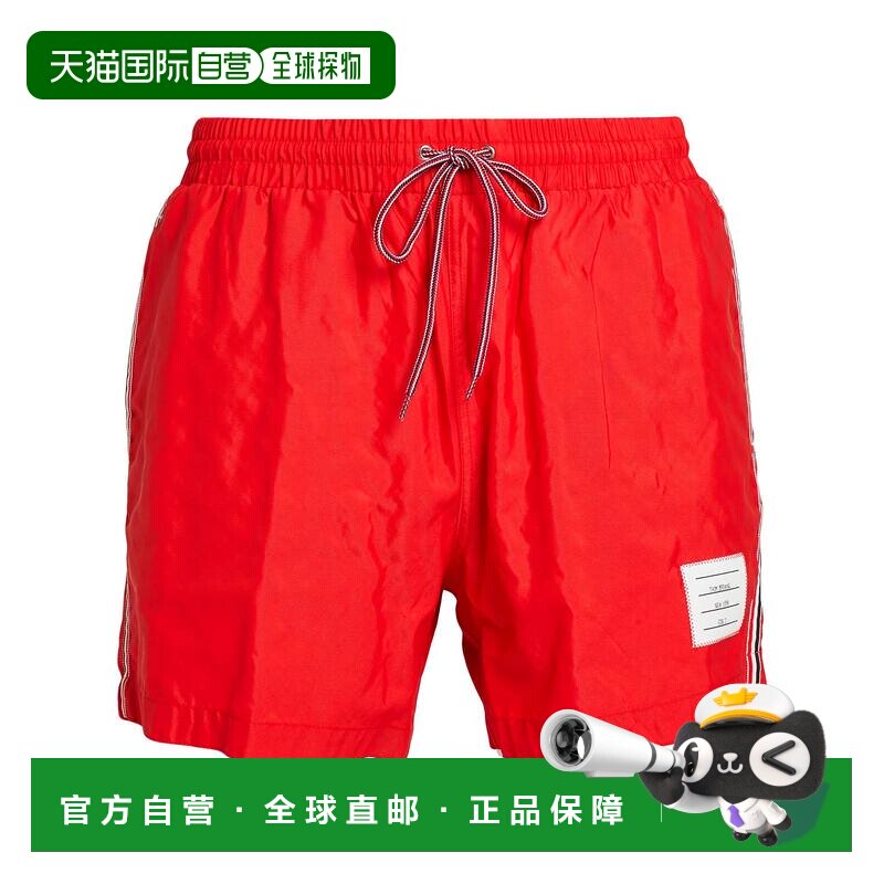 1h可退 香港直邮Thom Browne 汤姆 布朗 男士 泳裤 red红色 舒适