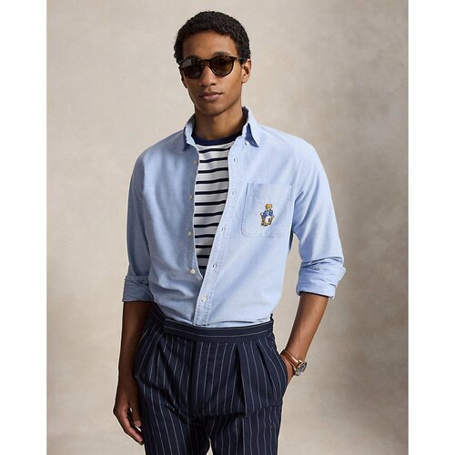 自营欧洲直邮Ralph Lauren拉夫劳伦 Polo Bear男士Custom Fit牛津