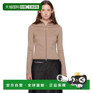 香港直邮Courreges 运动夹克 女士 Biker 325JVE13 黄褐色 1h可退