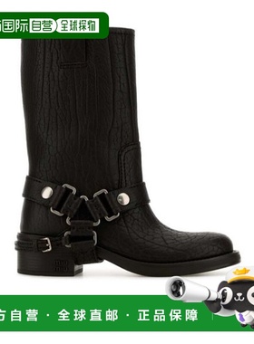 香港直邮Miu Miu 圆头短靴 5U350E2FLCF045女靴