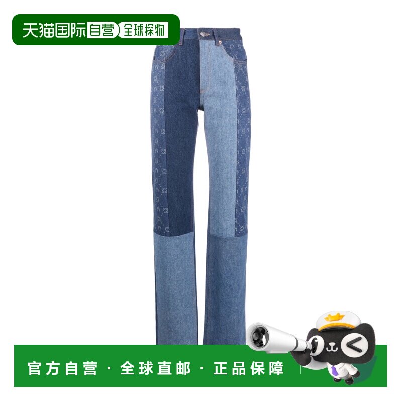 香港直邮Marine Serre 直筒牛仔裤 P009SS23WUDENCO0004直筒裤 - 实物图