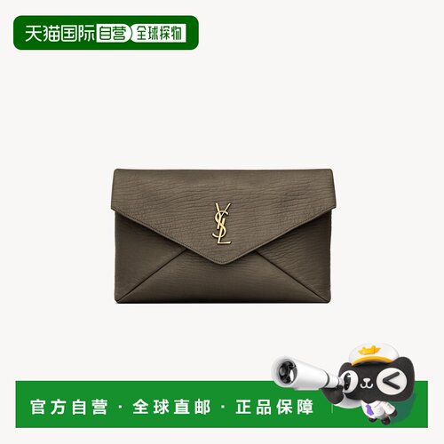 自营欧洲直邮YSL圣罗兰 CASSANDRE系列女士淡麝色羔羊皮磁吸扣大
