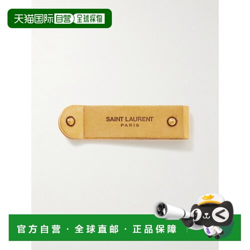 香港直邮Saint Laurent 圣罗兰 男士 Gold-Tone Money Clip 钱包