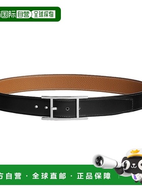 自营1h可退 欧洲直邮Hermes/爱马仕 Q32系列男士黑色驼色牛情人节