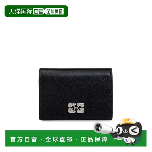1h可退 香港直邮GANNI 女士卡包 A63955898099 CO 黑色 Bou faux