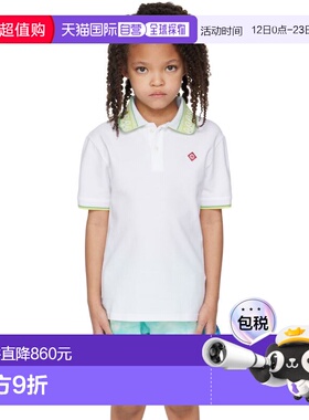 1h可退 香港直邮Casablanca 女童 白色 Laurel Collar 儿童 Polo
