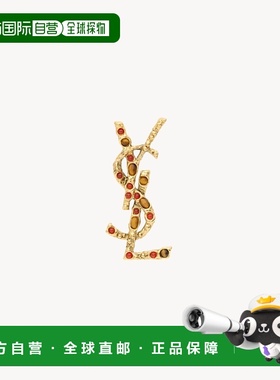 自营欧洲直邮YSL圣罗兰 CASSANDRE系列女士橙色/红色/金色黄铜log