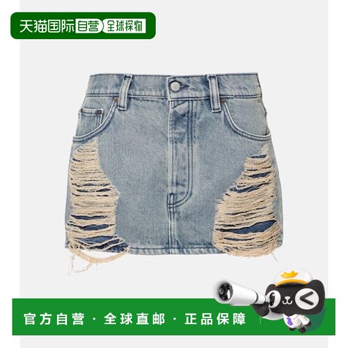 1h可退 香港直邮Acne Studios 艾克妮 女士 Macaria 磨破牛仔迷你