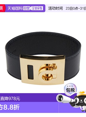 香港直邮Salvatore Ferragamo 菲拉格慕 女士 'Hug' 黑色锁扣图案