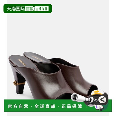 1h可退香港直邮versace 范思哲 女士 Giulietta 皮质凉拖高跟凉鞋