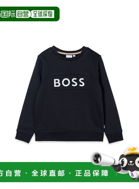 1h可退 香港直邮BOSS 波士 男童 徽标圆领卫衣童装 J25M51K849
