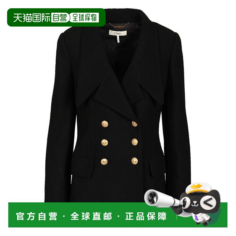 1h可退 香港直邮Chloe 蔻依 女士 羊毛大衣 CH25AVE22935外套
