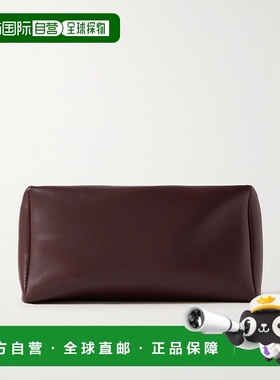 1h可退 香港直邮The Row 女士 皮革手包 W1867L614BRGNS red红色