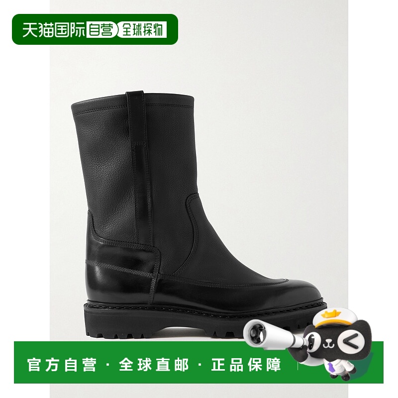 香港直邮1h可退 John Lobb 男士 Ridge 光滑全粒面皮质切尔西靴 N