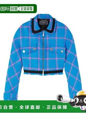 香港直邮Versace 磨边粗花呢休闲夹克 10108561A08205范思哲