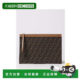 1h可退 香港直邮Fendi 芬迪 男士 大号FF 扁平手拿包 7N0135AFBV