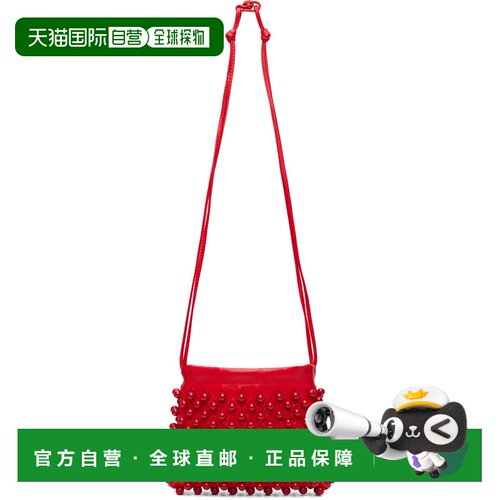 1h可退 香港直邮Bottega Veneta 葆蝶家 女士 红色小号 Beaded 单