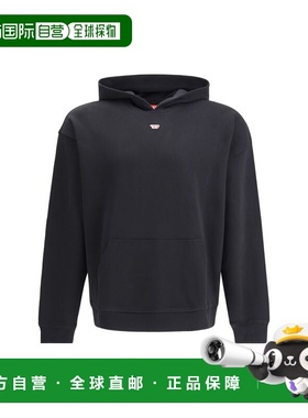 1h可退 香港直邮Diesel 迪赛 男士 黑色 S-Boxt-Hood-D 连帽衫 A1