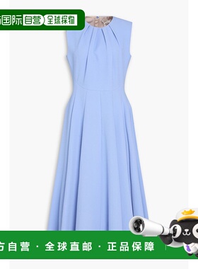 1h可退 香港直邮EMILIA WICKSTEAD 女士 Marlen 褶裥绉纱中长连衣