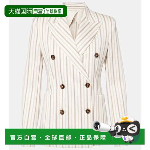 1h可退 香港直邮MaxMara 麦斯玛拉 女士 Pensile 棉质亚麻西装外