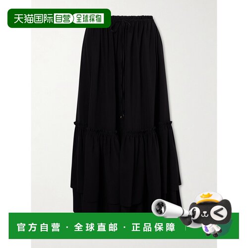 1h可退 香港直邮Chloe 蔻依 女士 层叠真丝双绉长款半身裙 CH26UJ