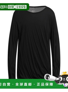 1h可退 香港直邮rick owens 瑞克 欧文斯 男士 T恤 black黑色 舒