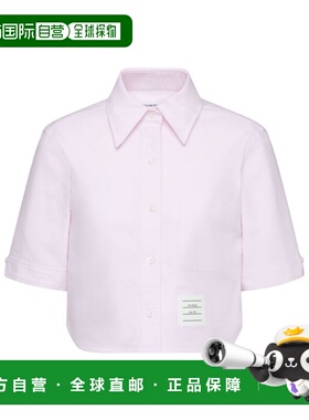 香港直邮Thom Browne logo贴片短袖衬衫 FLL205AF0313
