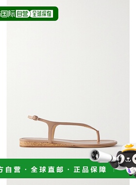 1h可退 香港直邮Gabriela Hearst 女士 Greta 金属感皮革露跟凉鞋