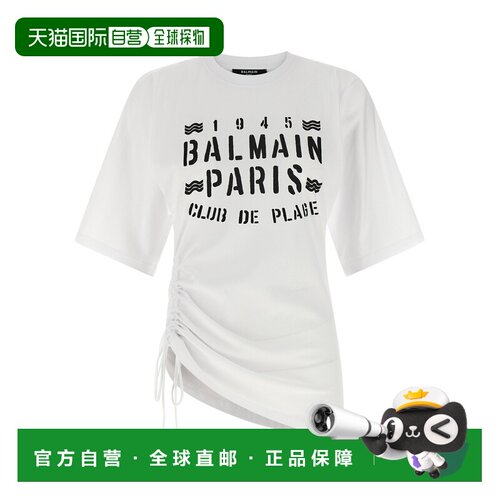 1h可退 香港直邮BALMAIN 女士T恤 GF0EH035BD55GAB SS2026 白色 '