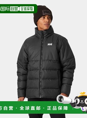 自营欧洲直邮Helly Hansen 男士黑色聚酯Oslo轻薄蓬松夹克